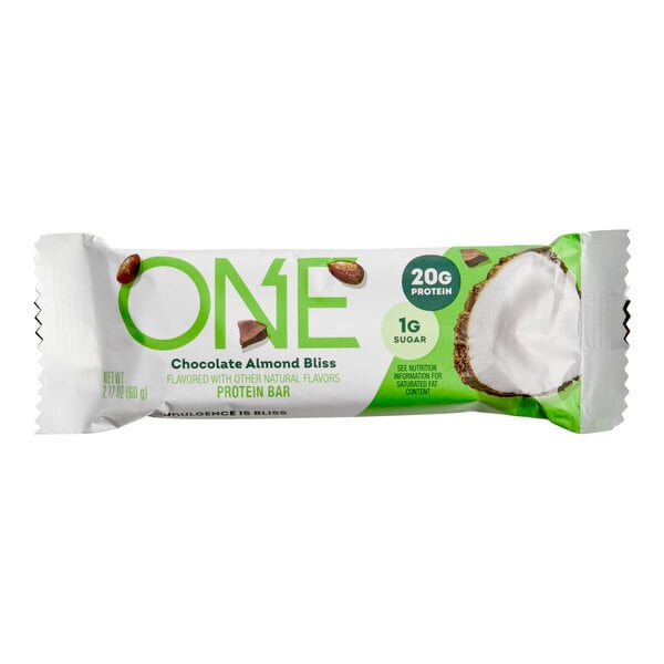 ONE Chocolate Almond Bliss Protein Bar 2.12 oz. - 72/Case