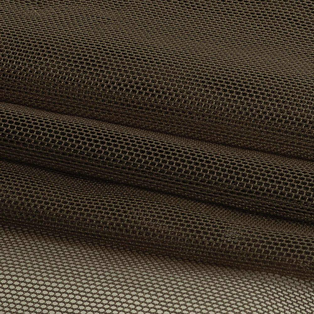Mud Polyester Stretch Mesh
