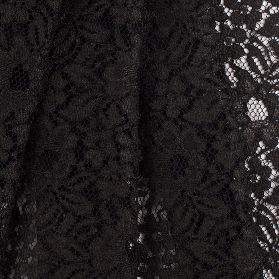 Re-Embroidered Lace - Dark Brown Floral