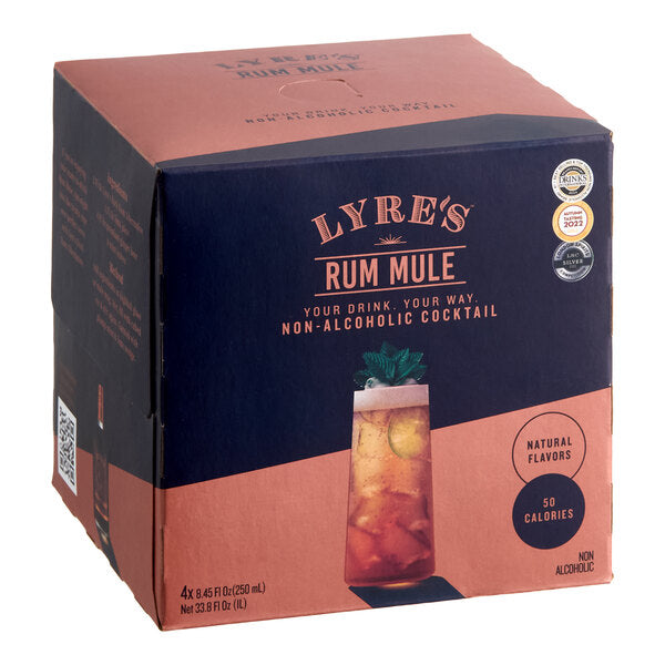 Lyre's Rum Mule Non-Alcoholic Mocktail 250 mL Can - 24/Case
