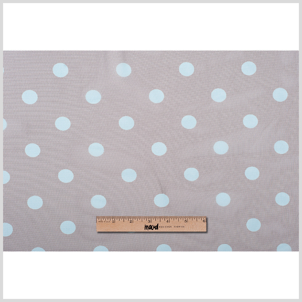 Black Coffee/Aqua Polka Dot Poly Mesh