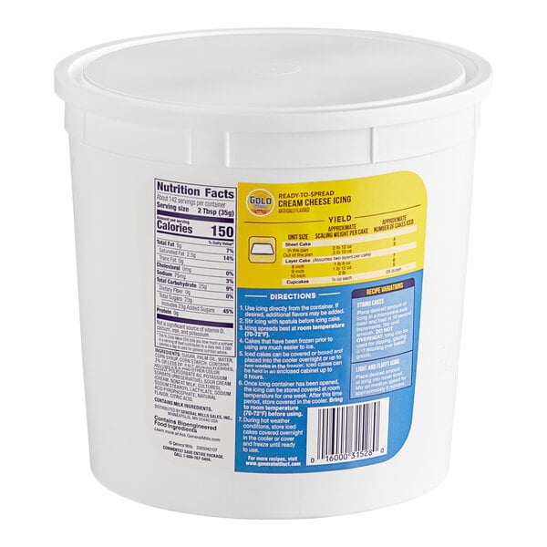 Gold Medal Ready-to-Spread Cream Cheese Icing 11 lb. - 2/Case