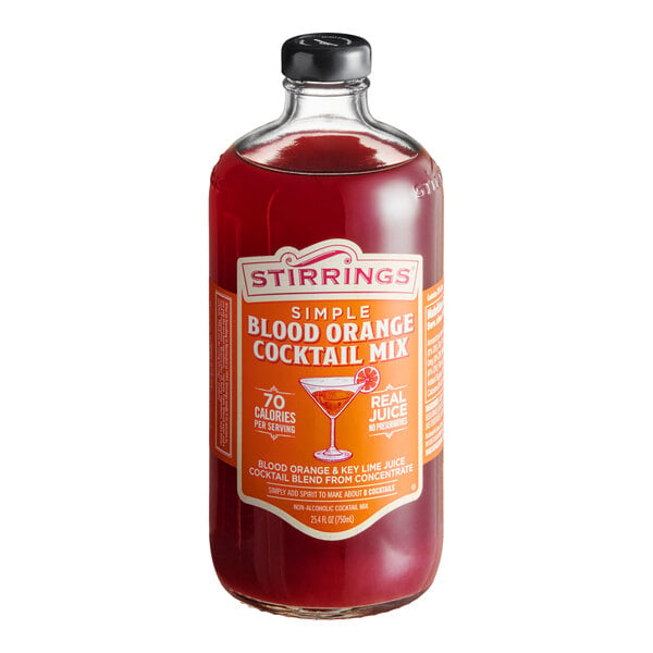 Stirrings Blood Orange Cocktail Mix 750 mL - 6/Case