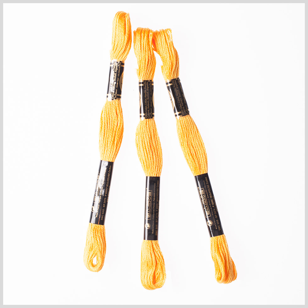 3-Pack DMC Size 6 Embroidery Floss #742 Light Tangerine