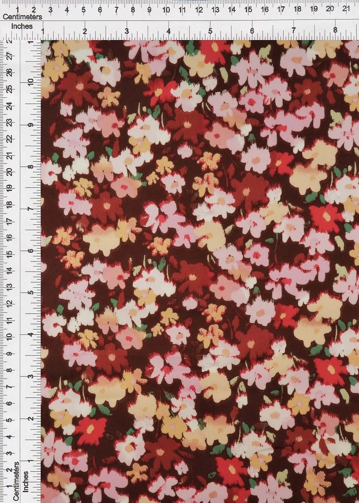 Satin Floral Print Fabric, 100% Polyester Lightweight Woven 57/58" Wide