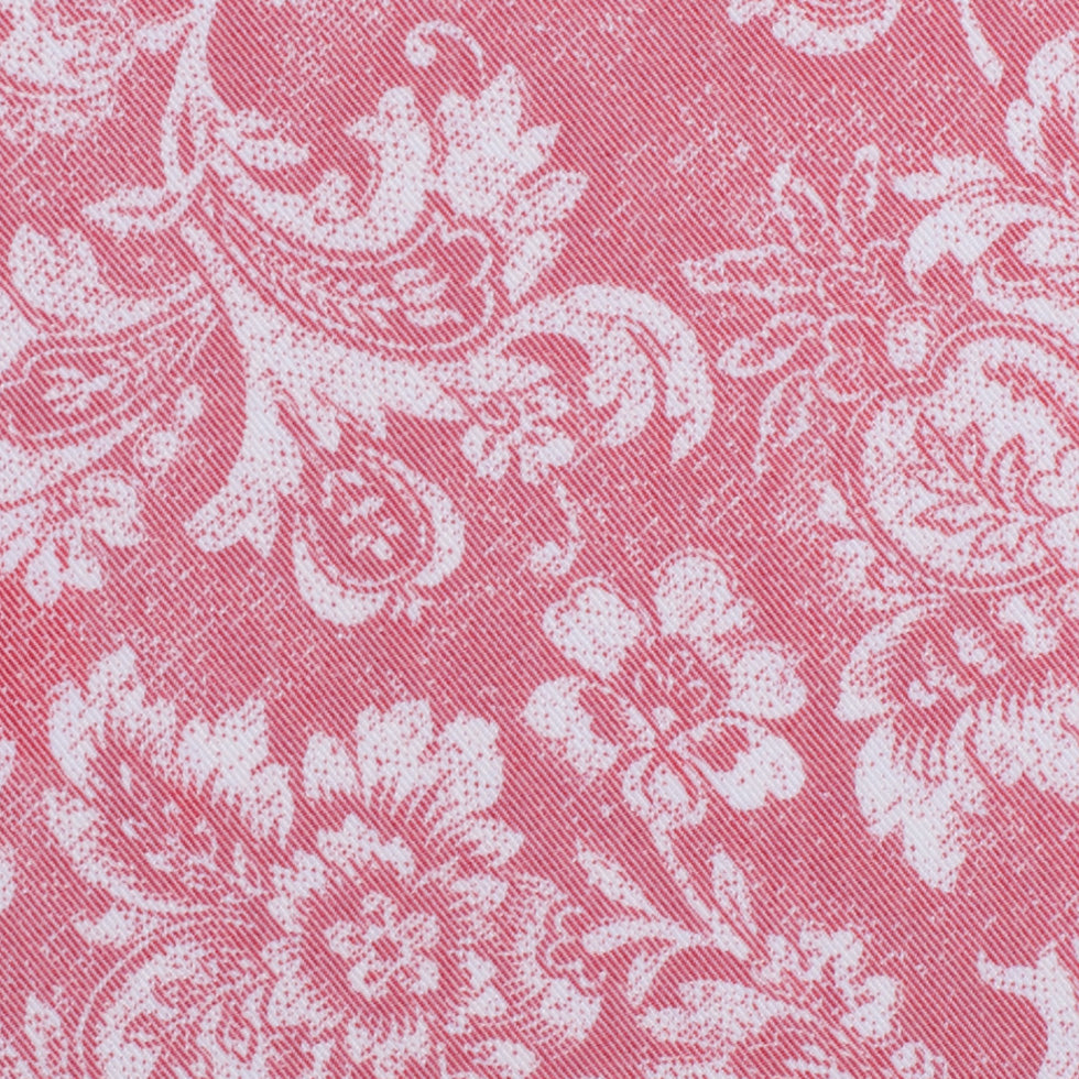 Dusted Brick Aruban Floral Rayon-Polyester Twill