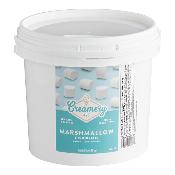 Creamery Ave. Ready-to-Use Marshmallow Dessert / Sundae Topping 11 lb. - 2/Case