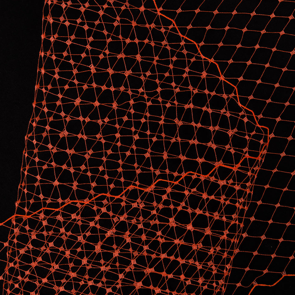 9" Tangerine Nylon Russian Veiling