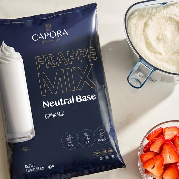 Capora Neutral Base Frappe Mix 3.5 lb. - 5/Case