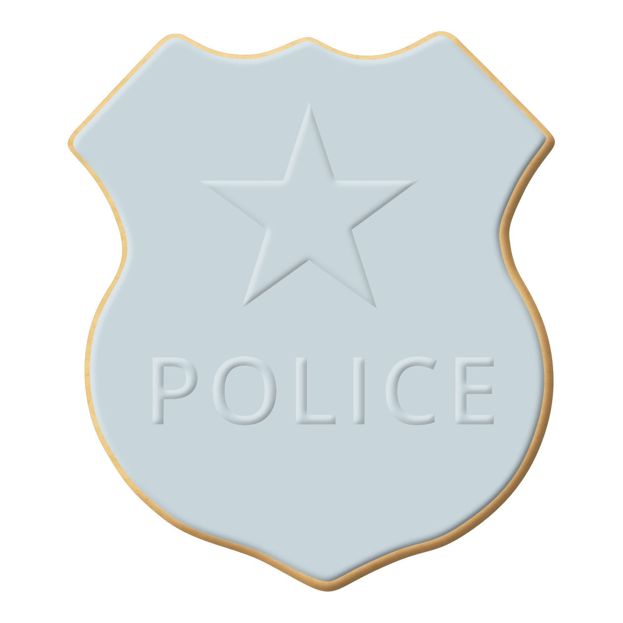 Mini Police Shield Cookie Cutter 1.75" M198