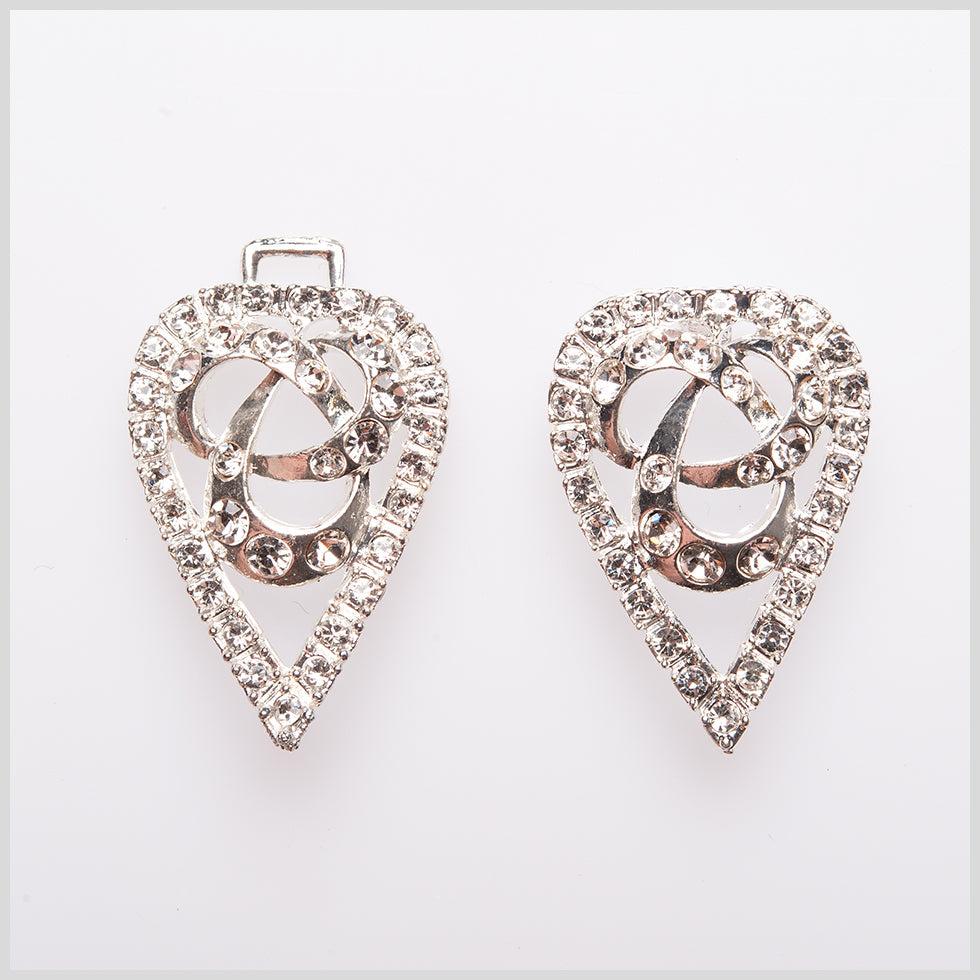3" Silver Rhinestone Clasp