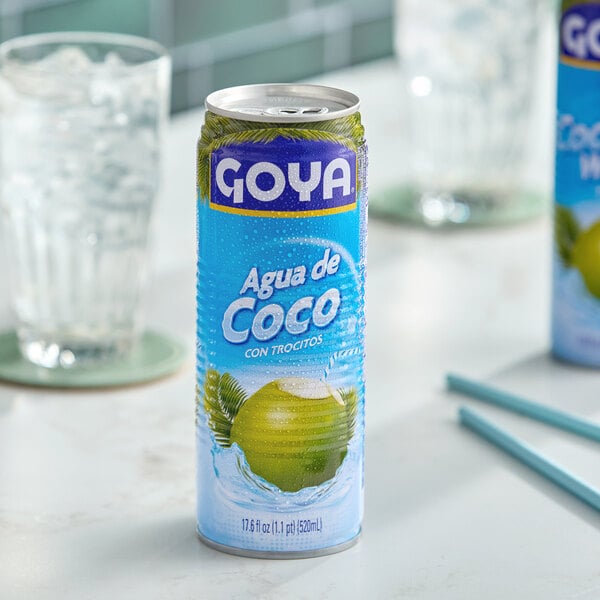 Goya 17.6 fl. oz. Coconut Water with Pulp - 24/Case