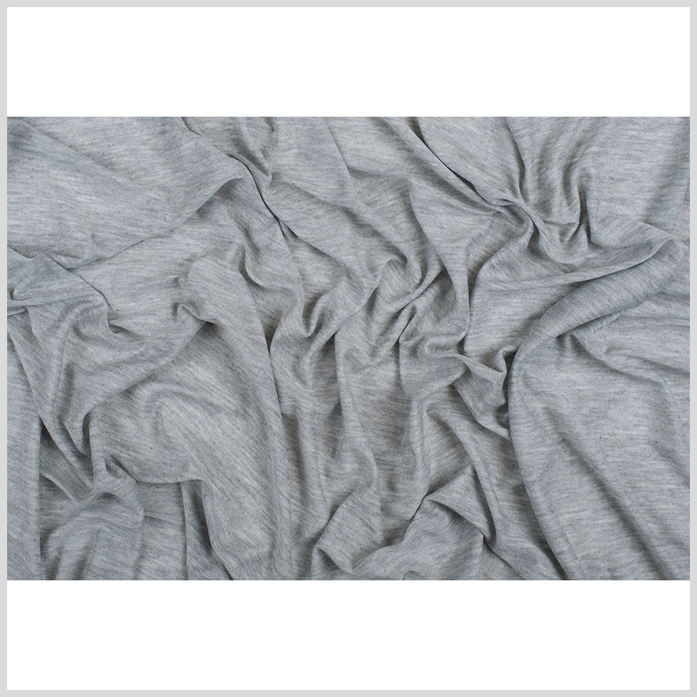 Heathered Gray Stretch Viscose Jersey