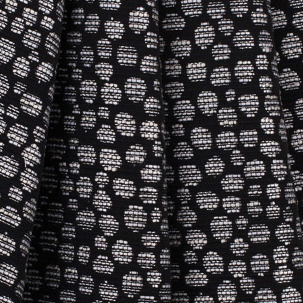 Black/Navy Metallic Polyester Jacquard