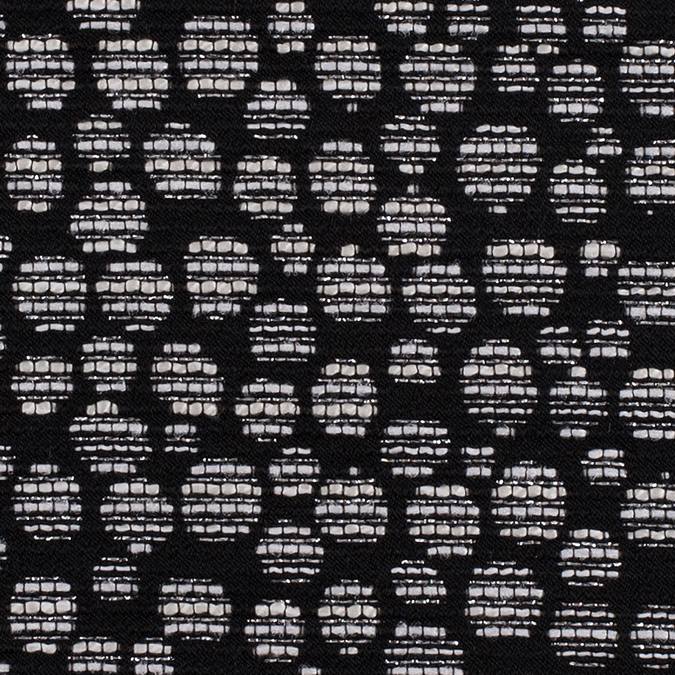 Black/Navy Metallic Polyester Jacquard