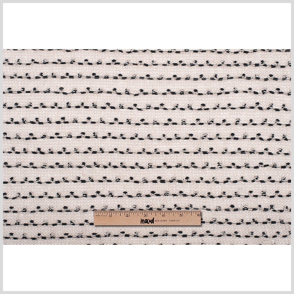 Peyote/Black Spotted Cotton Blended Wool Knit