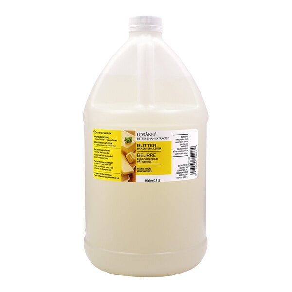 LorAnn Oils 1 Gallon All-Natural Butter Bakery Emulsion