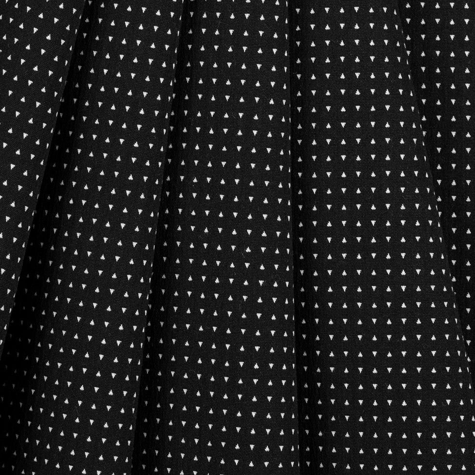 Turtledove/Black Geometric Stretch Cotton Jacquard