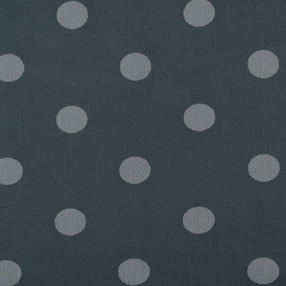 Grey/White Polka Dot Polyester Netting/Mesh