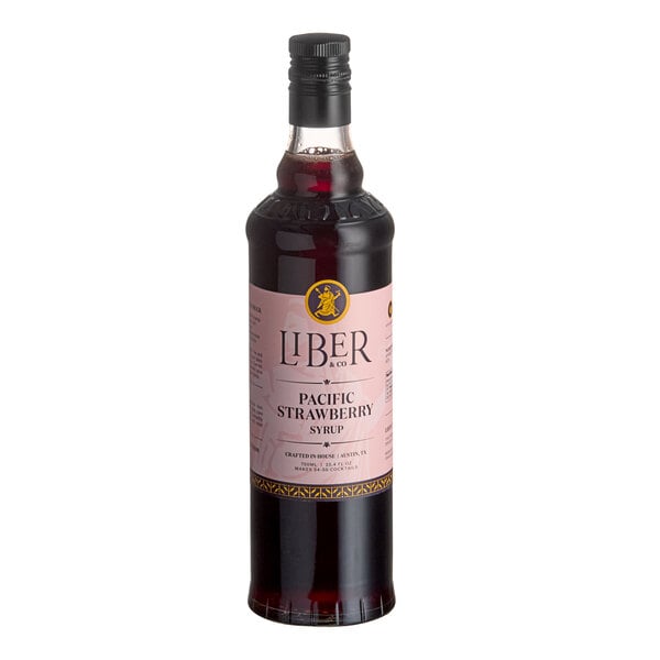 Liber & Co Pacific Strawberry Syrup 750 mL - 6/Case