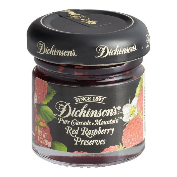 Dickinson's 1 oz. Pure Cascade Mountain Red Raspberry Preserves - 72/Case