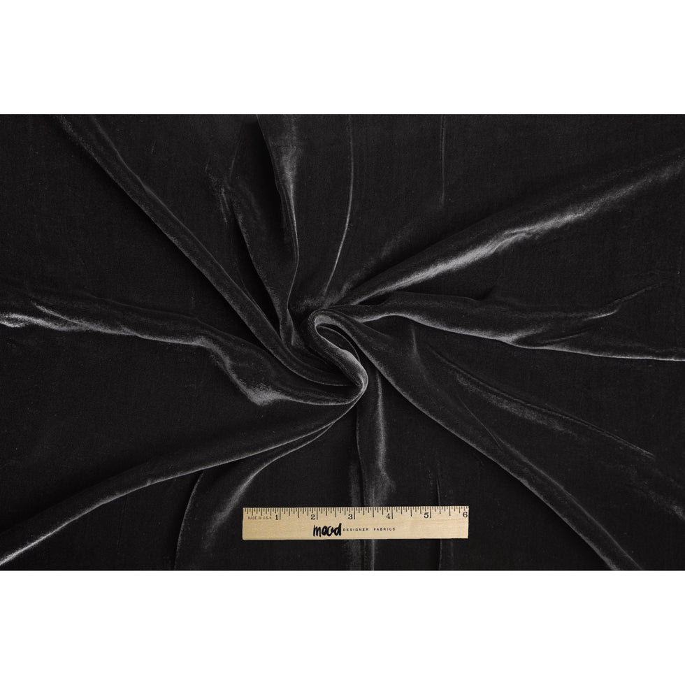 Soft Rayon-Silk Velvet - Black - Cicero Collection