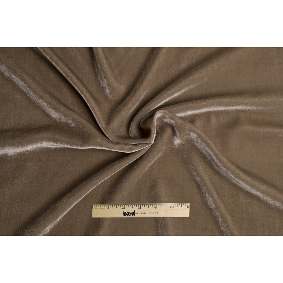 Soft Rayon-Silk Velvet - Mushroom - Cicero Collection