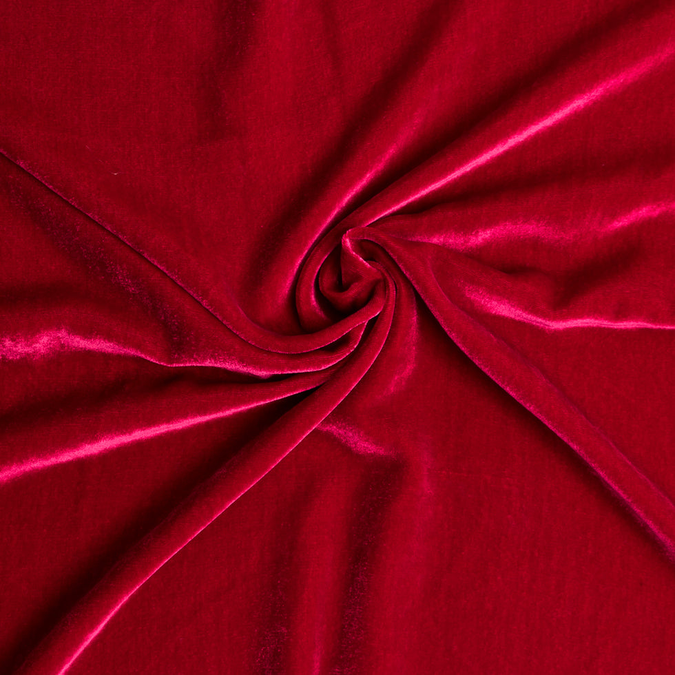 Soft Rayon-Silk Velvet - Garnet - Cicero Collection