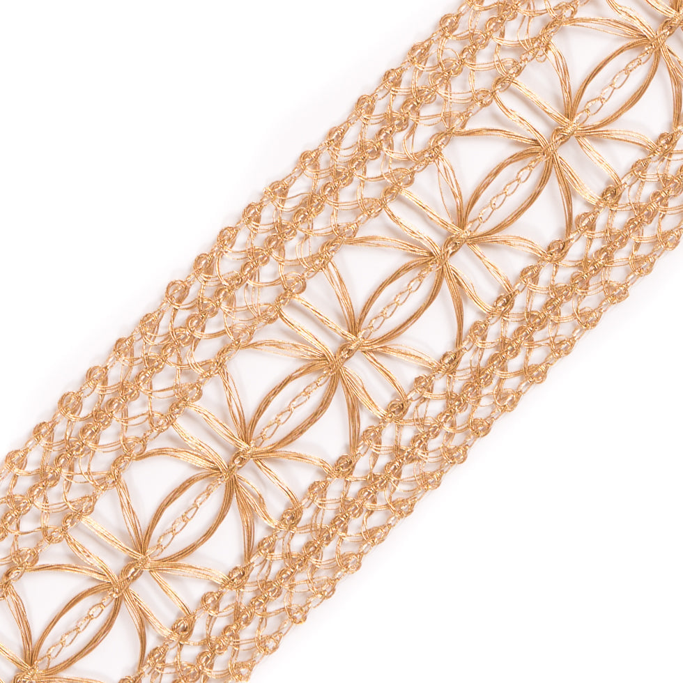Metallic Gold Crochet Trim - 1.5"