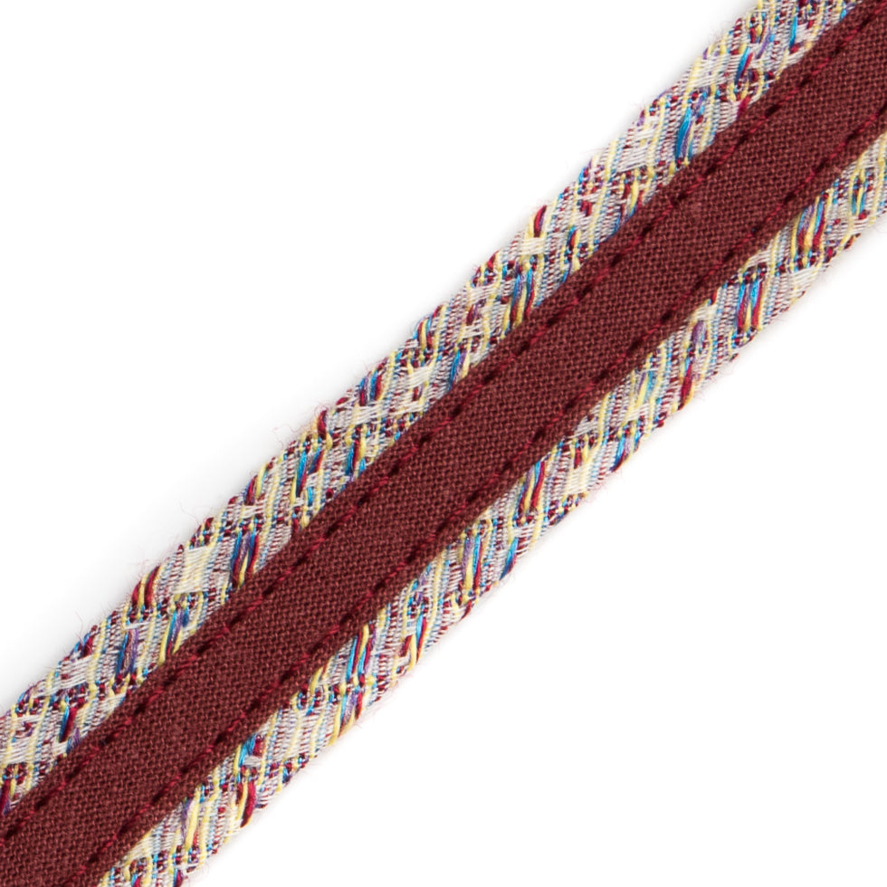 Italian Red Woven Fabric Trim - 0.625"