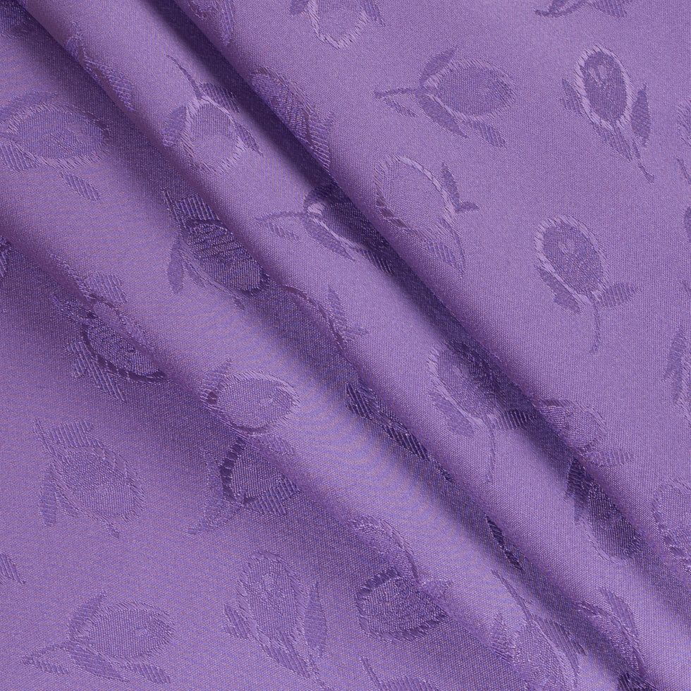 Purple Heart Floral Woven Polyester Lining
