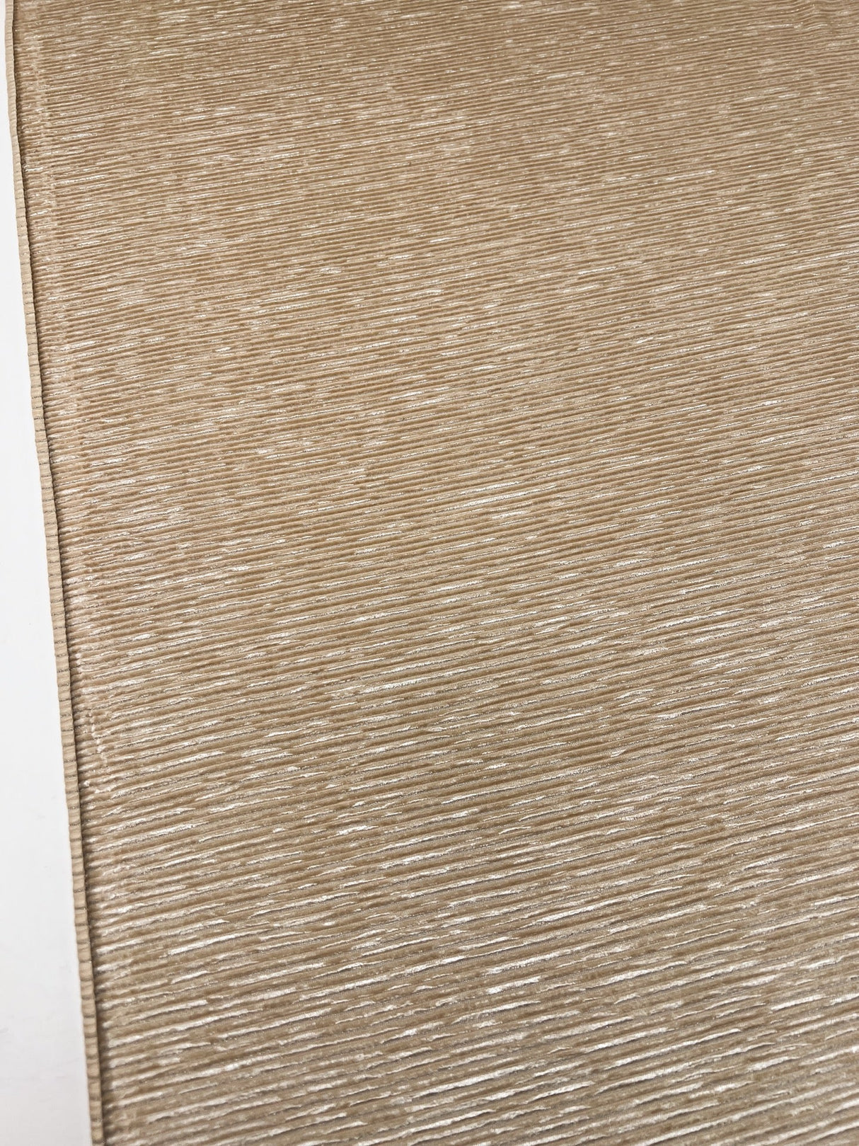 Beige Ribbed Knitted Lurex Fabric
