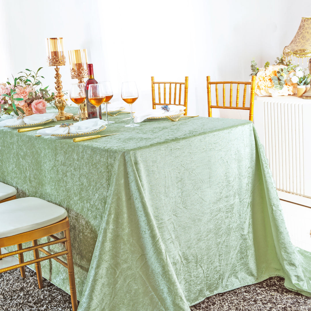 Seamless Rectangular Ice Crushed Velvet Tablecloth