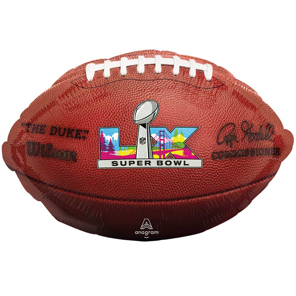 Football Foil Balloon 31 Inch Super Bowl 60
