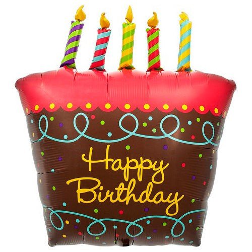 Birthday Cake With Candles Foil Balloon