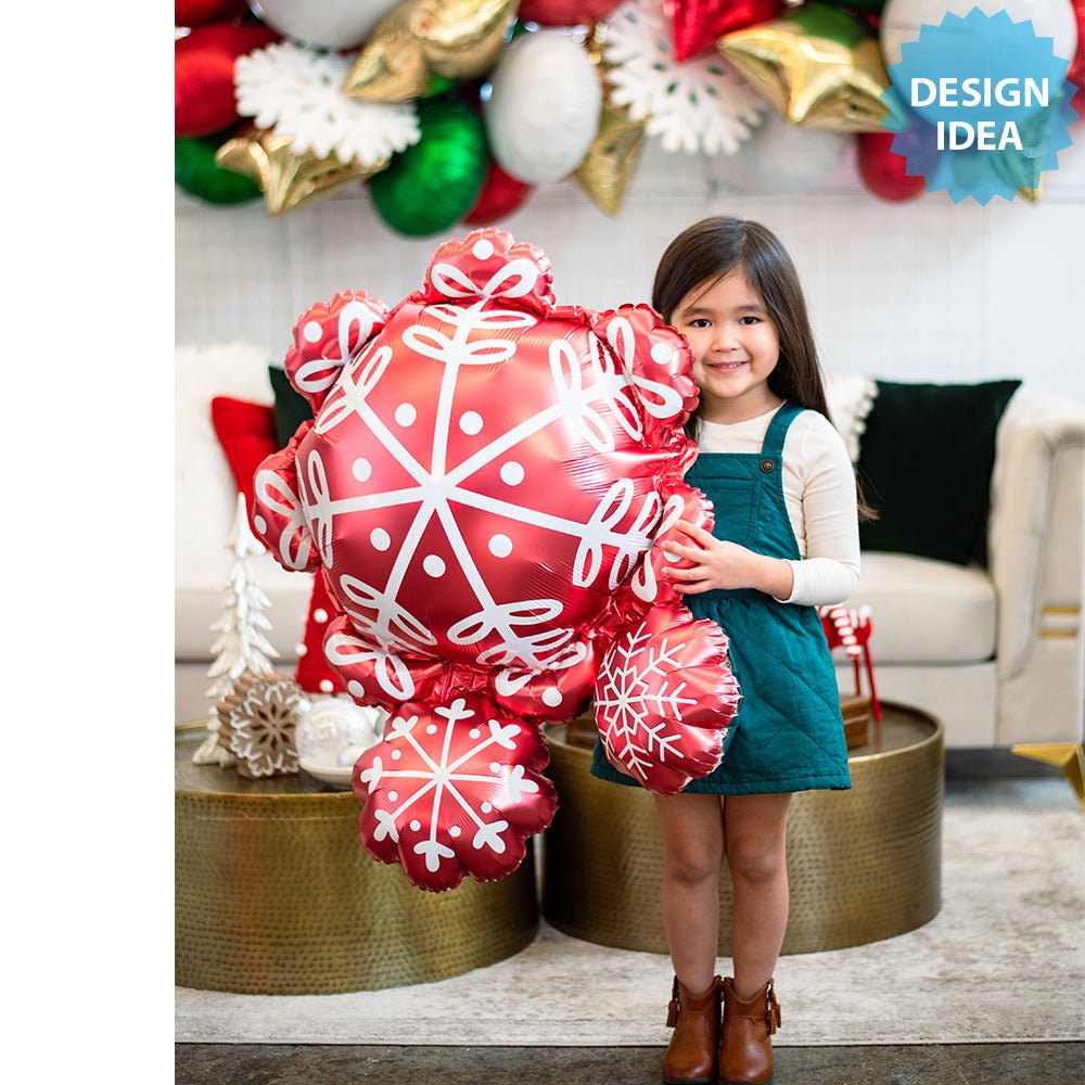 Foil Balloon Satin Nordic Snowflakes