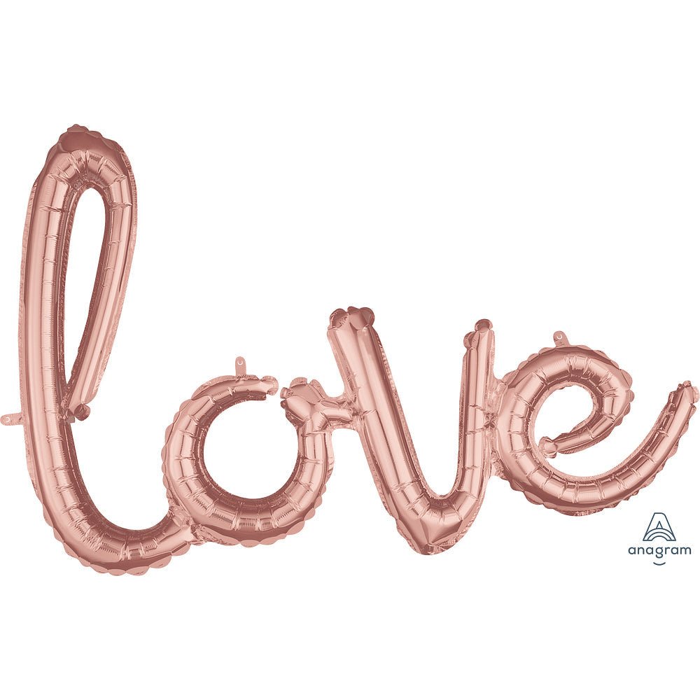 Foil Balloon Love Rose Gold Phrase