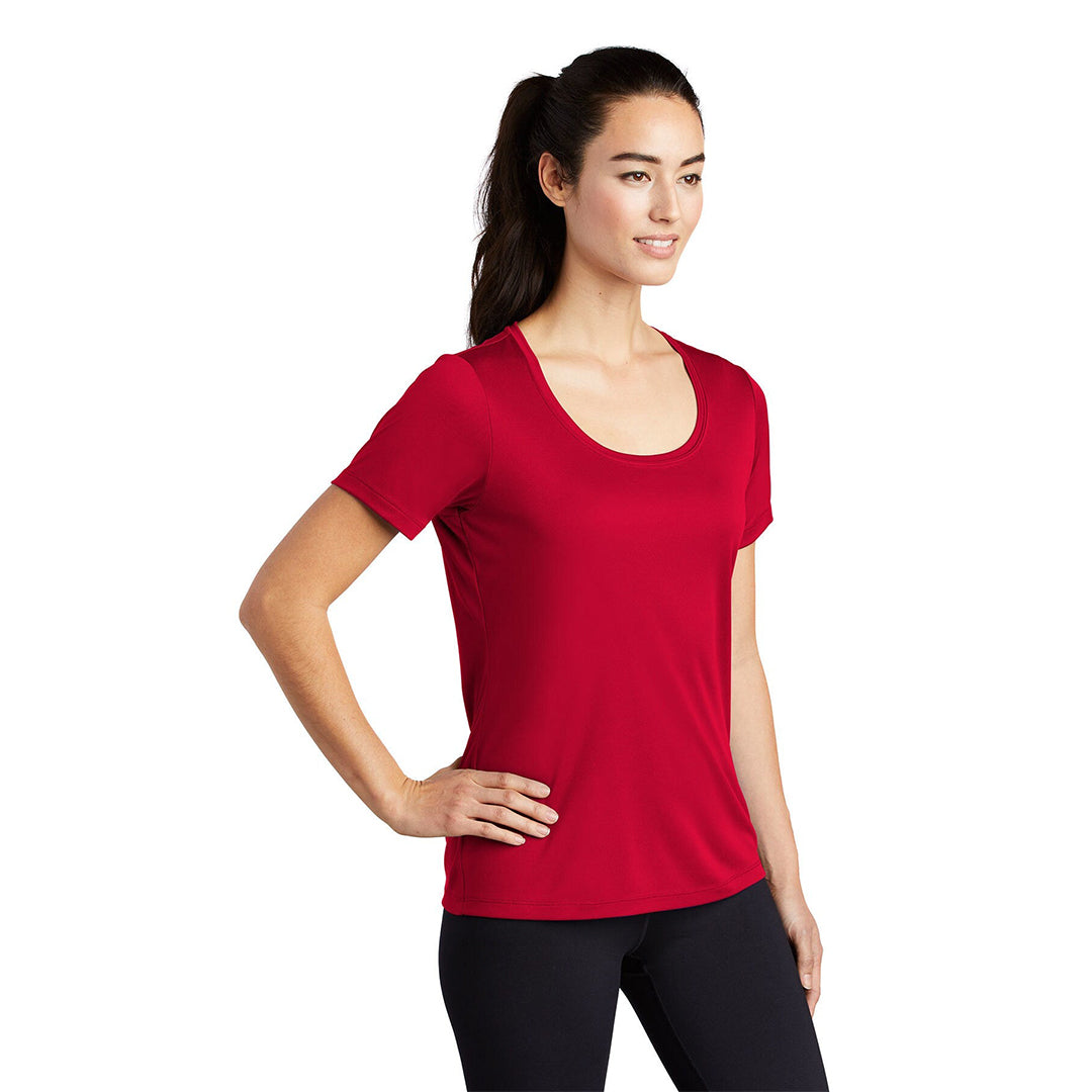 Sport-Tek®- Ladies Scoop Neck Short Sleeve Tee