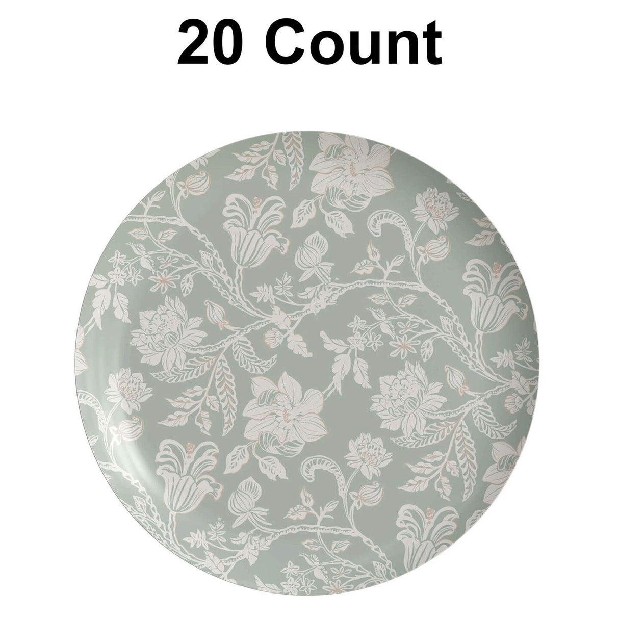 20 Count Earthtrends Gracy Design Paper Plates Combine Style & Strength 10 Inch