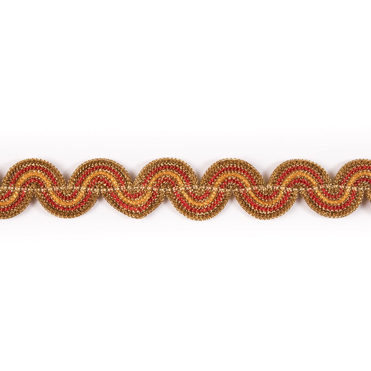 Metallic Gold and Yellow Braided Ric Rac - 1"