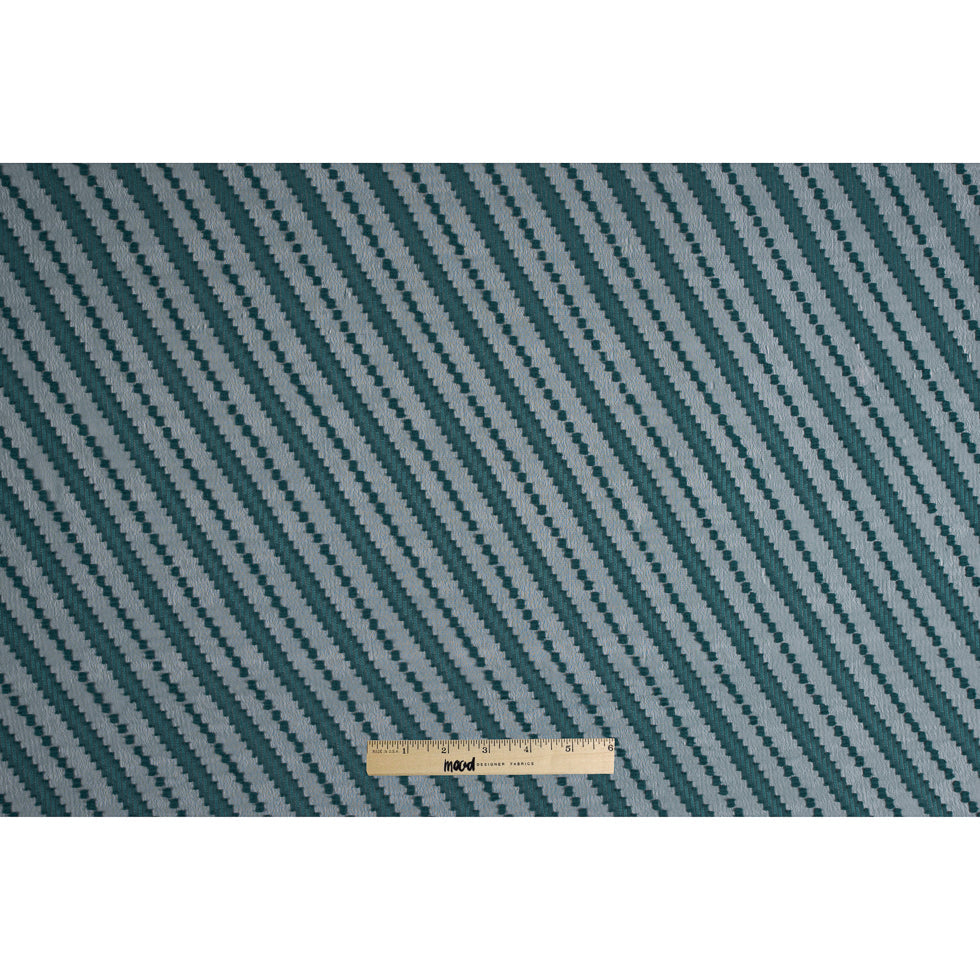 Famous NYC Designer Forest Green Diagonal Burnout Chiffon