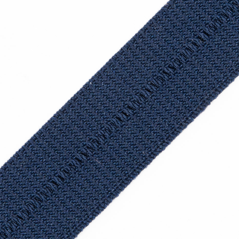 Navy Stretch Fold Over Grosgrain - 0.625"