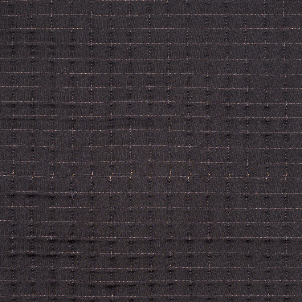 Small Brown Quilted Lamb Hide w/ Black Knit Backing