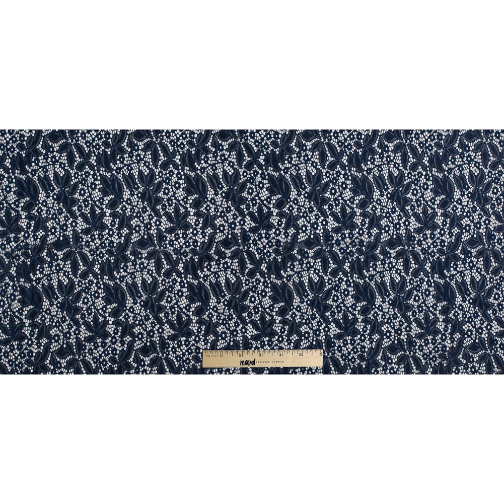 Stretch Lace - Dark Navy Floral - Katerina Collection