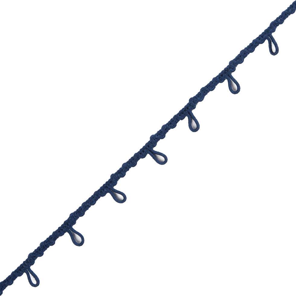 Blue Button Loop Braid - 0.625"