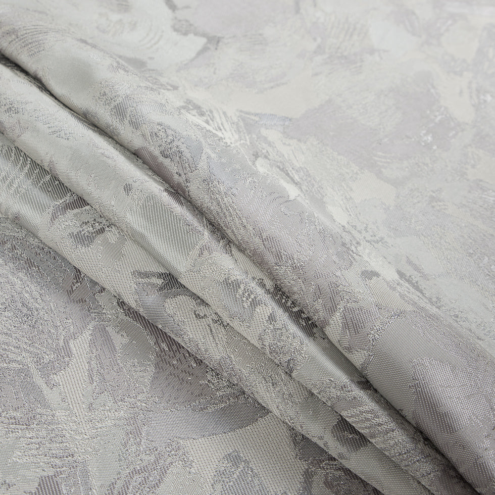 Metallic Silver/Gray Abstract Jacquard/Brocade