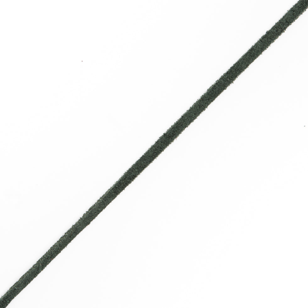 Hunter Green Suede Cord - 0.125"