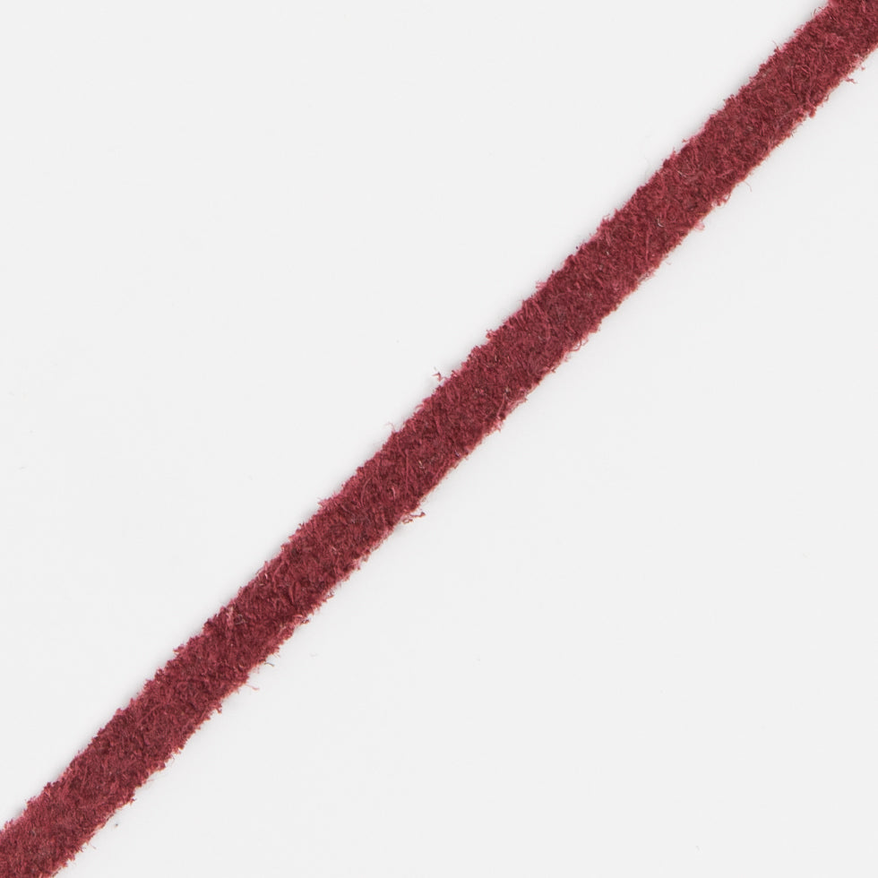 Burnt Red Suede Cord - 3 x 1.5 mm