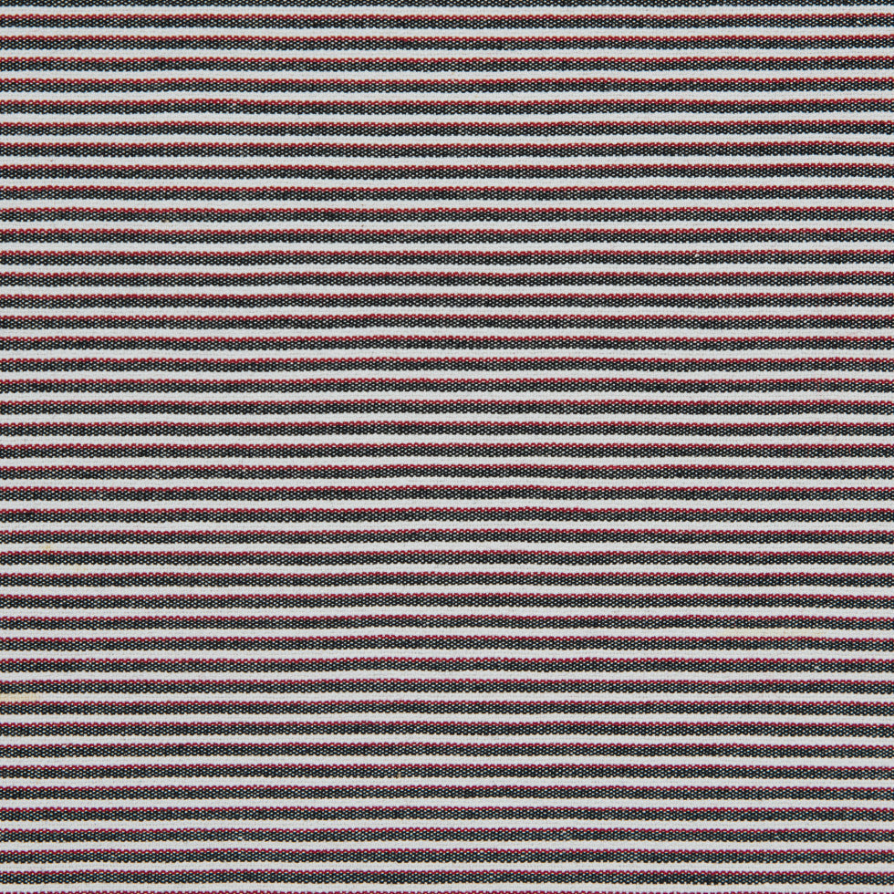 Red/Black/White Raised Shadow Stripes on Stretch Cotton Woven