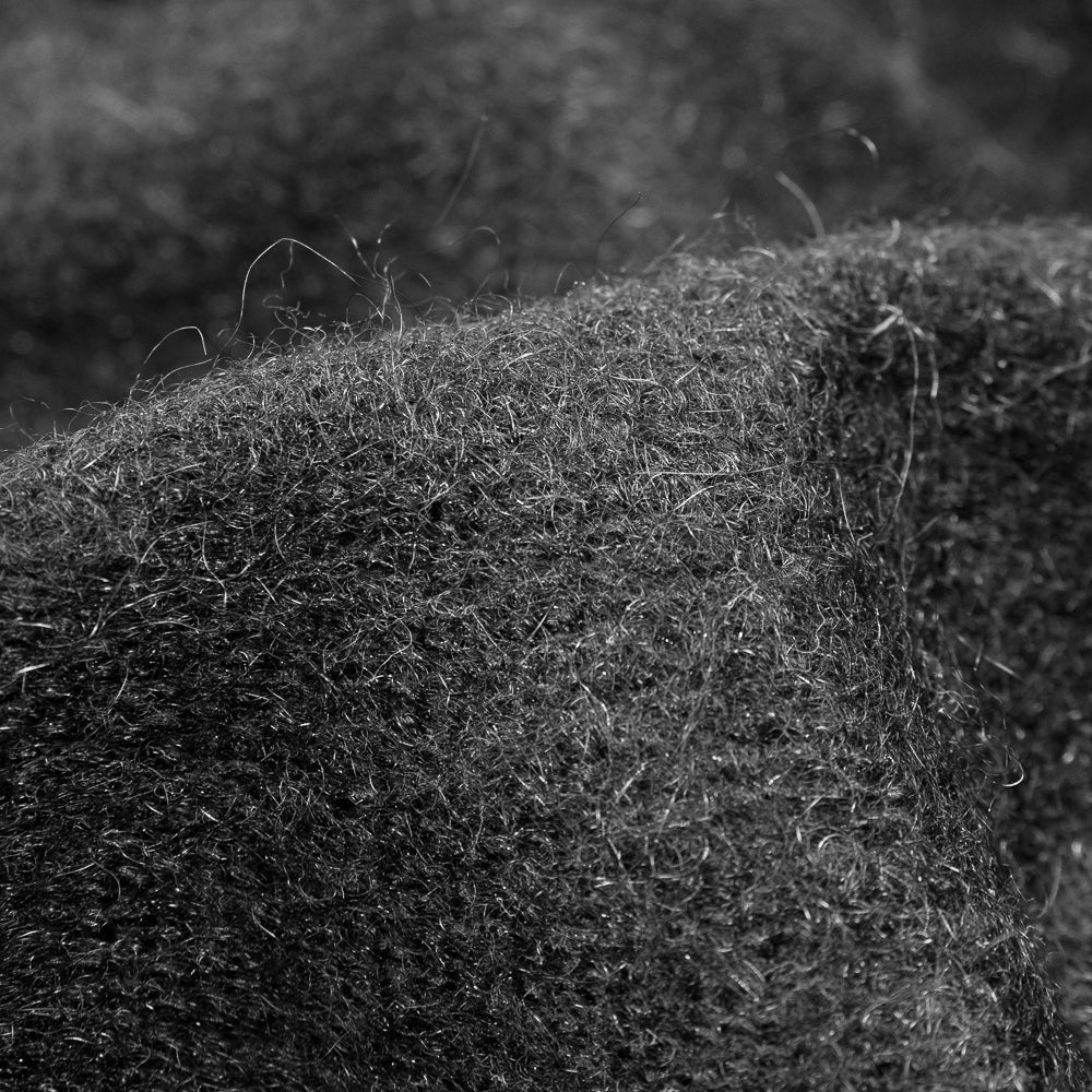 Black Faux Mohair Wool Knit